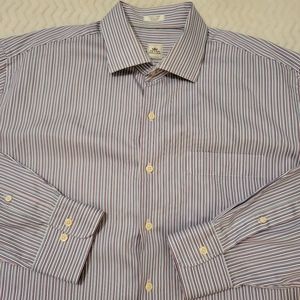 Peter Millar Dress Shirt Men's XL Multi-Color Striped Long Sleeve Cotton.